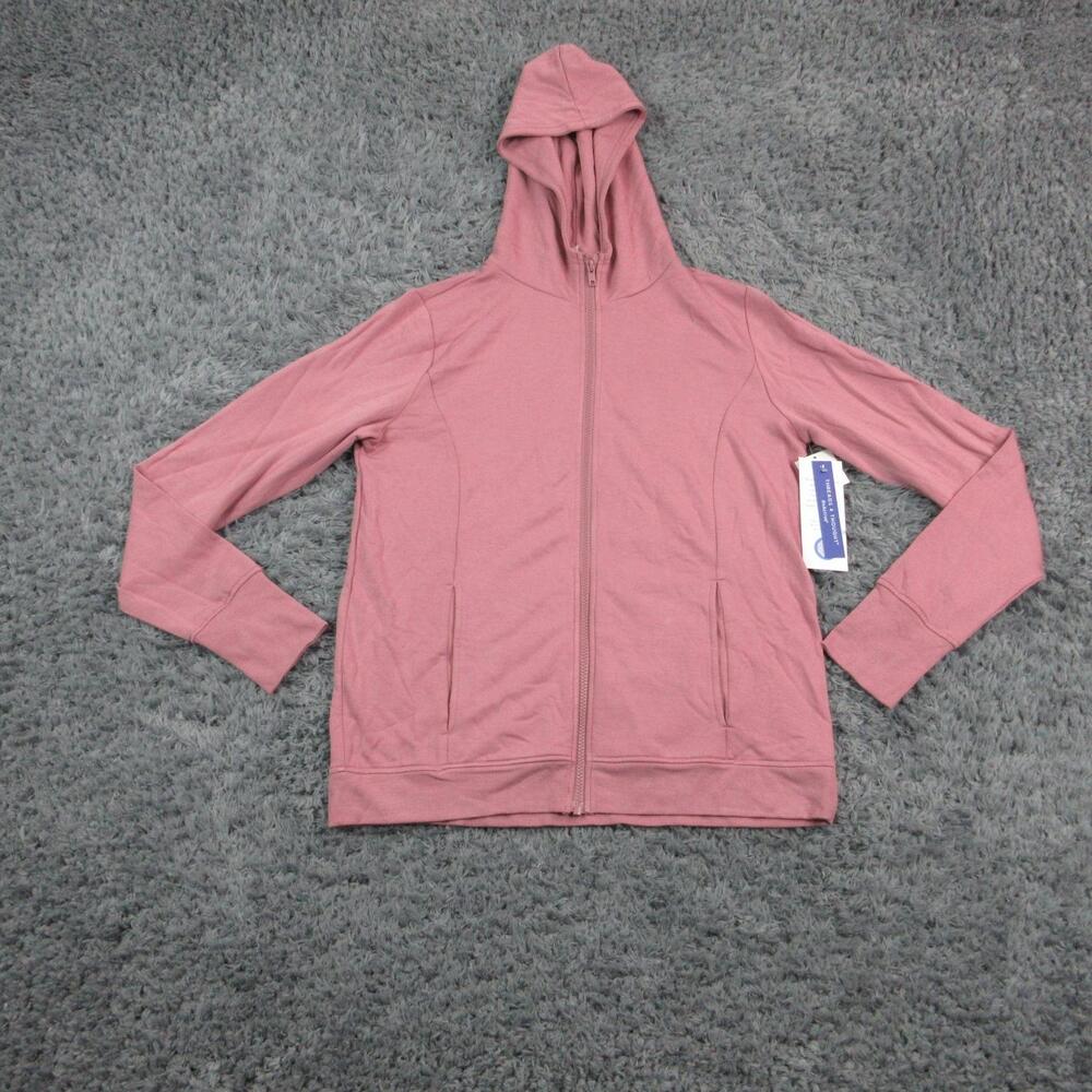 Threads 4 Thought Hoodie Womens Medium Pink ReActive Full Zip Fleece NWT